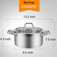 Load image into Gallery viewer, Duxtop Professional Stainless Steel Cookware Induction Ready Impact-bonded Technology (4.2Qt Stockpot)