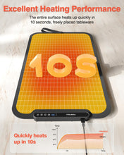 Load image into Gallery viewer, Silicone Electric Warming Tray with 7 Temp-Settings, 1-8Hr Auto Shut-Off and Electric Griddle with Removable Touch Panel