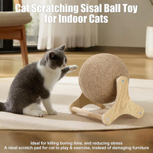 Load image into Gallery viewer, Outamateur Cat Scratcher Ball Toy, Sisal Cat Scratching Ball with Stable Stand, Interactive Exercise Toy for Small Pet Interactive Exercise and Play