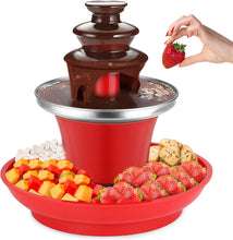 Load image into Gallery viewer, Mini Chocolate Fondue Fountain, Mini Chocolate Melting Pot, MIni Warmer Machine for Milk Chocolate, Cheese, Butter, Candy