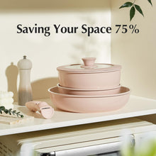 Load image into Gallery viewer, Redchef Ceramic Pots and Pans Set Non Stick, Nonstick Kitchen Cookware Sets, Non Toxic Pots and Pans Set Non Stick, PFAS PFOA &amp; PTFE Free, Nonstick Frying Pans Set, Ceramic Pan Skillet, RV Cookware