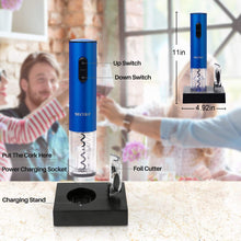 Load image into Gallery viewer, Secura Electric Wine Opener, Automatic Bottle Corkscrew Opener with Foil Cutter, Rechargeable (Champagne Gold)