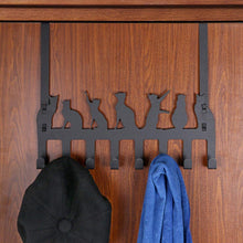 Load image into Gallery viewer, Wintek Over the Door Hook Hanger, Heavy Duty Organizer Rack for Towel, Hat,Hoodies,Coat , Cloth,Bag - 8 Hooks (Black)