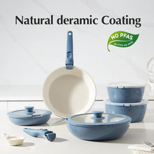 Load image into Gallery viewer, Redchef 32pcs Ceramic Pots and Pans Set Non Stick, Nonstick Kitchen Cookware Set with Detachable Handle, Non Toxic, PFAS PFOA &amp; PTFE Free, RV Ceramic Cookware Set for Camping, Dishwasher/Oven Safe