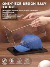 Load image into Gallery viewer, JupDec Baseball Display Case with Wood Stand, Clear Acrylic Stable &amp; Secure Game Ball Holder Showcase, UV Protection Souvenirs and Collectibles Box with Turf, Ideal Gift for Autograph Single MLB Ball