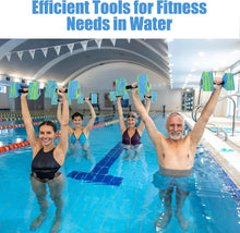 Load image into Gallery viewer, Triangular Aquatic Exercise Dumbbells, 2PCS Water Dumbbells, EVA Foam Water Weights, Water Fitness Exercises Equipment for Youth, Women, Adults