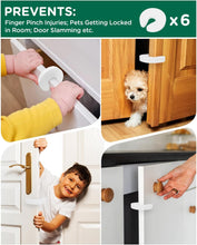 Load image into Gallery viewer, Pack of 6 Door Finger Pinch Guards, Child Proof Door Slam Stopper, Prevents Fingers Injuries, Baby and Pets from Getting Locked in Room,Fits Any Doors Size