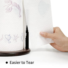 Load image into Gallery viewer, Paper Towel Holder Black, Premium Stainless Steel Kitchen Roll Dispenser, Countertop Roll Organizer with Weighted Base