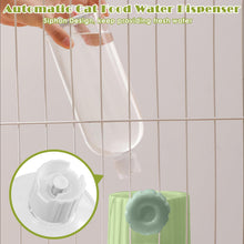 Load image into Gallery viewer, Hanging Automatic Pet Food Water Dispenser, 1L Auto Gravity Pet Feeder and 1L Water Dispenser Set, 34oz Cage Cat Dog Food and Water Dispenser for Kitten Puppy Bunny Guinea Pig (White)
