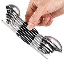Load image into Gallery viewer, Magnetic Measuring Spoons Set of 8 Stainless Steel Dual Sided Stackable Measuring Spoons Nesting Teaspoons Tablespoons for Measuring Dry and Liquid Ingredients