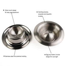 Load image into Gallery viewer, Stainless Steel Egg Cup Holder Set with Spoon for Soft Boiled Egg Holder Tableware Kitchen Tools