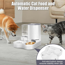 Load image into Gallery viewer, 2 in 1 Pet Feeder and Water Dispenser, Automatic Cat Food and Water Dispenser, Gravity Pet Feeder for Small Medium Dog Puppy Cat Kitten