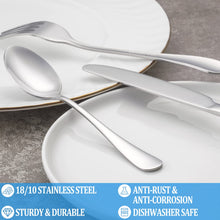 Load image into Gallery viewer, Teaspoon Set,16 Piece 6.7&quot; Spoons Silverware, Premium Food Grade Stainless Steel Tea Spoons, Durable Small Spoon, Good Teaspoons, Kitchen Dessert Spoon Set, Mirror Finish &amp; Dishwasher Safe
