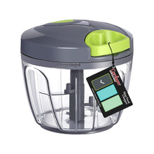 Load image into Gallery viewer, Manual Food Chopper Vegetable Cutter, Hand String Vegetable Chopper Onions Cutter for Vegetable Fruits Nuts BPA Free Food Safe Material, 550ml Gray