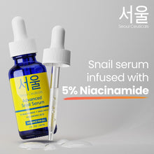 Load image into Gallery viewer, SeoulCeuticals Korean 5% Niacinamide + Snail Mucin 97.5% Essence Serum + Hyaluronic Acid, Cruelty Free Korean Skin Care, Natural &amp; Organic Anti Aging Face Serum for Dull Skin, K Beauty 1oz