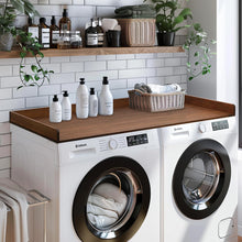 Load image into Gallery viewer, Washer Dryer Countertop, 27.5&quot; x 54&quot; Bamboo Washer and Dryer Countertop for Laundry Room Organization(Retro Brown)