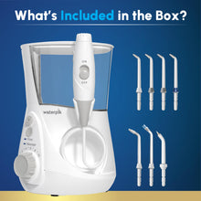 Load image into Gallery viewer, Waterpik Aquarius Water Flosser For Teeth Cleaning, Gums, Braces, Dental Care, Electric Power With 10 Settings, 7 Tips For Multiple Users And Needs, ADA Accepted, White WP-660, Packaging May Vary