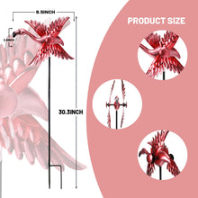 Load image into Gallery viewer, WONDER GARDEN Wind Spinners Outdoor - 2 Pack Small Metal Flamingo Wind Spinner Windmill, Wind Sculpture for Yard Patio Lawn Decor