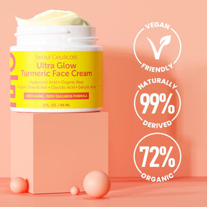 SeoulCeuticals Korean Skin Care Turmeric Cream – Face Moisturizer for Dull Dry Skin - Korean Skincare K Beauty for Glass Skin 2oz
