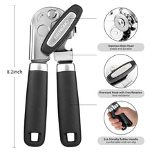 Load image into Gallery viewer, Beneno Can Opener Manual with Magnet, Hand Held Heavy Duty Can Opener with Durable Sharp Blade Smooth Edge, Big Effort-Saving Knob, Soft Grip Rubber Handle, Multifunctional Bottle Opener, Green
