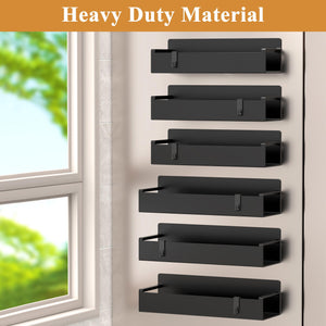 4 Pack Magnetic Spice Rack Organizer for Refrigerator and Oven, Black Fridge Organizers and Storage for Kitchen