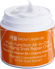 Load image into Gallery viewer, SeoulCeuticals Korean Skin Care 97.5% Snail Mucin Moisturizer Cream - K Beauty Skincare Day &amp; Night Snail Repair Cream Filtrate Cruelty Free 2oz