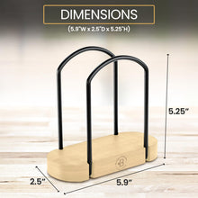 Load image into Gallery viewer, Napkin Holder for Table - Modern Black Napkin Dispenser, Bamboo and Iron Design, Non-Slip, Suitable for Kitchen, Dining, Farmhouse, Cocktail, Picnic, Bar, Outdoor Use - Holds Paper Napkins, Mail, Bill