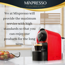Load image into Gallery viewer, Mixpresso Black Espresso Coffee Machine – Compact 1400W Single Serve Coffee Maker Compatible with Nespresso OriginalLine Capsules, One-Touch Operation, 19-Bar Italian Pump, 27oz Water Tank