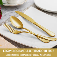Load image into Gallery viewer, MUTNITT 30 Pcs Silverware Set Service for 6,Premium Stainless Steel Flatware Set,Mirror Polished Cutlery Utensil Sets,Durable Kitchen Eating Tableware Sets,Include Fork Knife Spoon,Dishwasher Safe