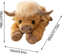 Load image into Gallery viewer, Cow Plush Toy | Highlands Cow Gift Soft Toy | Cow Stuffed Animal Pillo