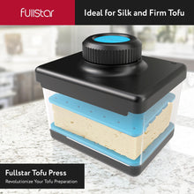 Load image into Gallery viewer, 2-in-1 Tofu Press &amp; Cutter, Dishwasher Safe, BPA-Free, Press Box for Extra Firm &amp; Silken Tofu (Blue)