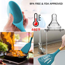 Load image into Gallery viewer, Umite Chef Kitchen Cooking Utensils Set, 33 pcs Non-Stick Silicone Cooking Kitchen Utensils Spatula Set with Holder, Wooden Handle Silicone Kitchen Gadgets Utensil Set (Khaki)