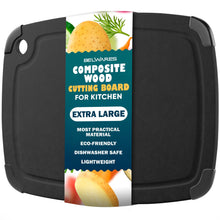 Load image into Gallery viewer, Dishwasher Safe Cutting Boards for Kitchen - Extra Large Composite Wood Cutting Board with Non-Slip Feet &amp; Juice Groove - Thin &amp; Lightweight Eco-Friendly Chopping Board (18&quot; × 12&quot;, Natural)