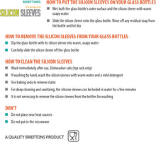 Load image into Gallery viewer, Brieftons Silicone Sleeves: 6-Pack Insulated Anti-Slip Protection Covers, Ultra Thick &amp; Durable, Better Than Neoprene &amp; Rubber, Also Perfect for Aquasana, Pratico Kitchen, Epica &amp; Other Glass Bottles