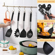 Load image into Gallery viewer, Silicone Cooking Utensil Set, Umite Chef 43 PCS Heat Resistant Kitchen Utensil Gadgets Set-Stainless Steel Handle- Kitchen Spatula Tools for Nonstick Cookware, Pots and Pans Accessories (Khaki)