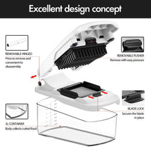 Load image into Gallery viewer, Vegetable Chopper With Container, Multifunctional Food Chopper Onion &amp; Vegetable Cutter Dicer With 8 Blades, Carrot &amp; Veggie Slicer 2 Blades