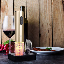 Load image into Gallery viewer, Secura Electric Wine Opener, Automatic Bottle Corkscrew Opener with Foil Cutter, Rechargeable (Champagne Gold)