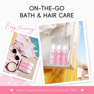 Shampoo and Conditioner Set with Body Wash and Travel Size 3-in-1 Set, Shampoo and Conditioner for Women, Routine Shampoo for Dry Hair 7.04 Fl Oz 3Pcs and 1.69 Fl Oz 3pcs