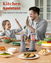 Load image into Gallery viewer, Electric Salt and Pepper Grinder Set with Storage Base, Stainless Steel Rechargeable Salt and Pepper Grinder Set with 4.5 oz Large Capacity, 1.8&quot; Wide Mouth, Adjustable Coarseness, Ideal for Kitchen