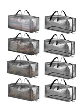 Load image into Gallery viewer, SpaceAid Heavy Duty Moving Bags, Extra Large Storage Totes W/Backpack Straps Strong Handles &amp; Zippers, Alternative to Moving Boxes, Packing &amp; Moving Supplies, Black (8 Pack)
