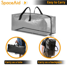 Load image into Gallery viewer, SpaceAid Heavy Duty Moving Bags, Extra Large Storage Totes W/Backpack Straps Strong Handles &amp; Zippers, Alternative to Moving Boxes, Packing &amp; Moving Supplies, Black (8 Pack)