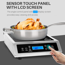 Load image into Gallery viewer, Duxtop Professional Portable Induction Cooktop, Commercial Range Countertop Burner, 1800 Watts Induction Burner with Sensor Touch and LCD Screen, P961LS/BT-C35-D, Silver/Black