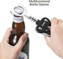 Load image into Gallery viewer, Premium Wing Corkscrew Wine Opener with Multifunctional Bottle Openers Smooth Edge Side Can Opener Manual with Durable Sharp Blade