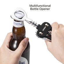 Load image into Gallery viewer, Beneno Wine Opener, Zinc Alloy Premium Wing Corkscrew with Multifunctional Bottles Opener, Sharp Wine Corkscrew with Ergonomic Non-Slip Wing Handle, Upgrade