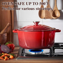 Load image into Gallery viewer, Enameled Cast Iron Dutch Oven - Umite Chef 5QT Pot with Lid &amp; Cotton Potholders - Heavy-Duty Cookware for Bread Baking, Braising, Stews, Roasting(Cream White)