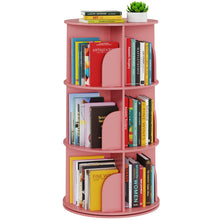 Load image into Gallery viewer, SpaceAid 4 Tier Rotating Bookshelf Tower, Spinning Bookcase Lazy Susan, Revolving 360 Book Shelf Storage Round Carousel, Vertical Rotate Turning Spiral Corner Organizer, White