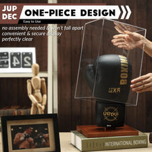 Load image into Gallery viewer, JupDec Baseball Display Case - Clear Cube Baseball Holder with Wooden Base, Autograph Stand Box for Single Ball, Acacia Wood, Brown, 1 Pack
