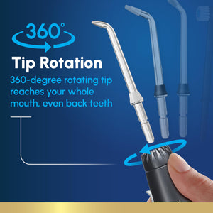 Waterpik Aquarius Water Flosser For Teeth Cleaning, Gums, Braces, Dental Care, Electric Power With 10 Settings, 7 Tips For Multiple Users And Needs, ADA Accepted, White WP-660, Packaging May Vary