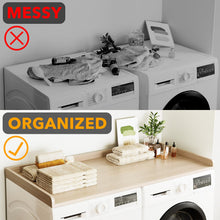 Load image into Gallery viewer, SpaceAid Washer Dryer Countertop, Laundry Wood Shelf Topper with Edge, 54&quot; Width x 27.5&quot; Depth Cover Guard Organizer for Washer and Dryer Laundry Hamper Counter Storage Organization (Black)