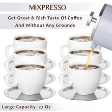 Load image into Gallery viewer, Mixpresso Stainless Steel French Press Coffee Maker 27 Oz 800 ml, Double Wall Insulated French Press Stainless Steel &amp; Tea Brewer Easy Clean &amp; Easy Press Strong Quality Metal Coffee Press.
